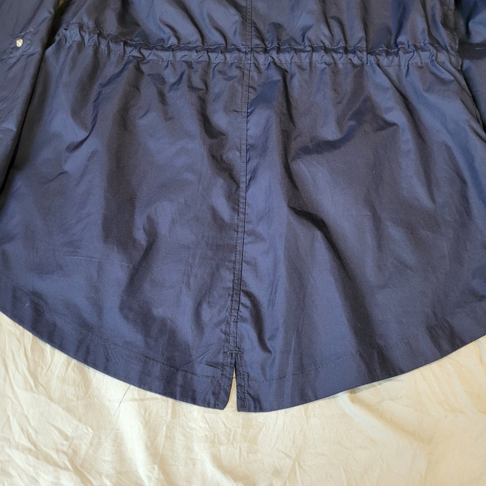 Weather Tamer Womens SZ Lg 12-14 Parka in a‎ pocket Wind breaker w/hood blue EUC - Picture 6 of 10
